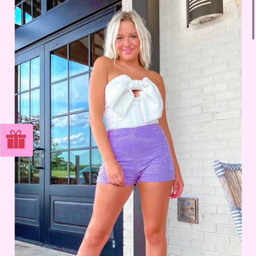 White Bow Top — Rich Broke Boutique (brand new)